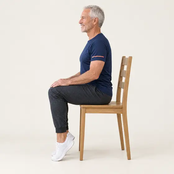 Heel & Toe Raises: Sit tall with both feet flat on the floor.